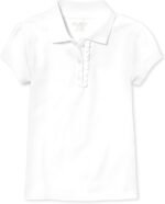 The Children's Place Girls' Short Sleeve Ruffle Pique Polo
