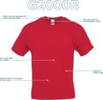Gildan Youth Ultra Cotton T-Shirt, Style G2000B, Multipack - Image 4