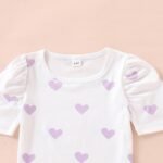Kids Toddler Girl Clothes Summer 2 Piece Outfits Short Sleeved Top+Solid Color Shorts Set - Image 3