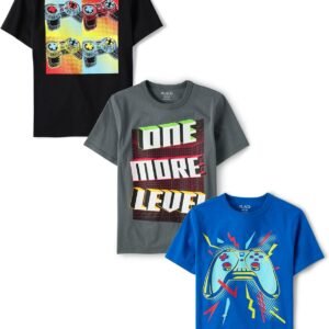 The Children's Place Boys' Gamer Short Sleeve Graphic T-Shirts, Multipack
