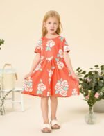 PATPAT Toddler Girl Floral Skater Multipack Dresses 3-Pack Polka Dots Short Sleeve Priness A-line Dress - Image 9
