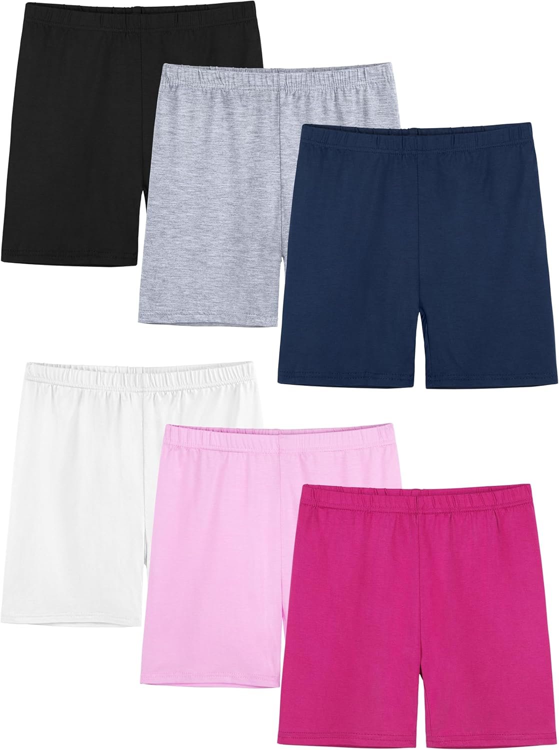 71ZNfPrTf6L._AC_SL1500_.jpg 6 Pack Girls Bike Shorts Cartwheel Toddler Biker Under Dress Dance Multi-Color Kids Shorts Girls Clothes - Image 1