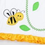 HILEELANG Toddler Girl Summer Easter Outfit Short Sets Cotton Ruffle Sleeve Tops Tees Shorts Clothing Sets - Image 4