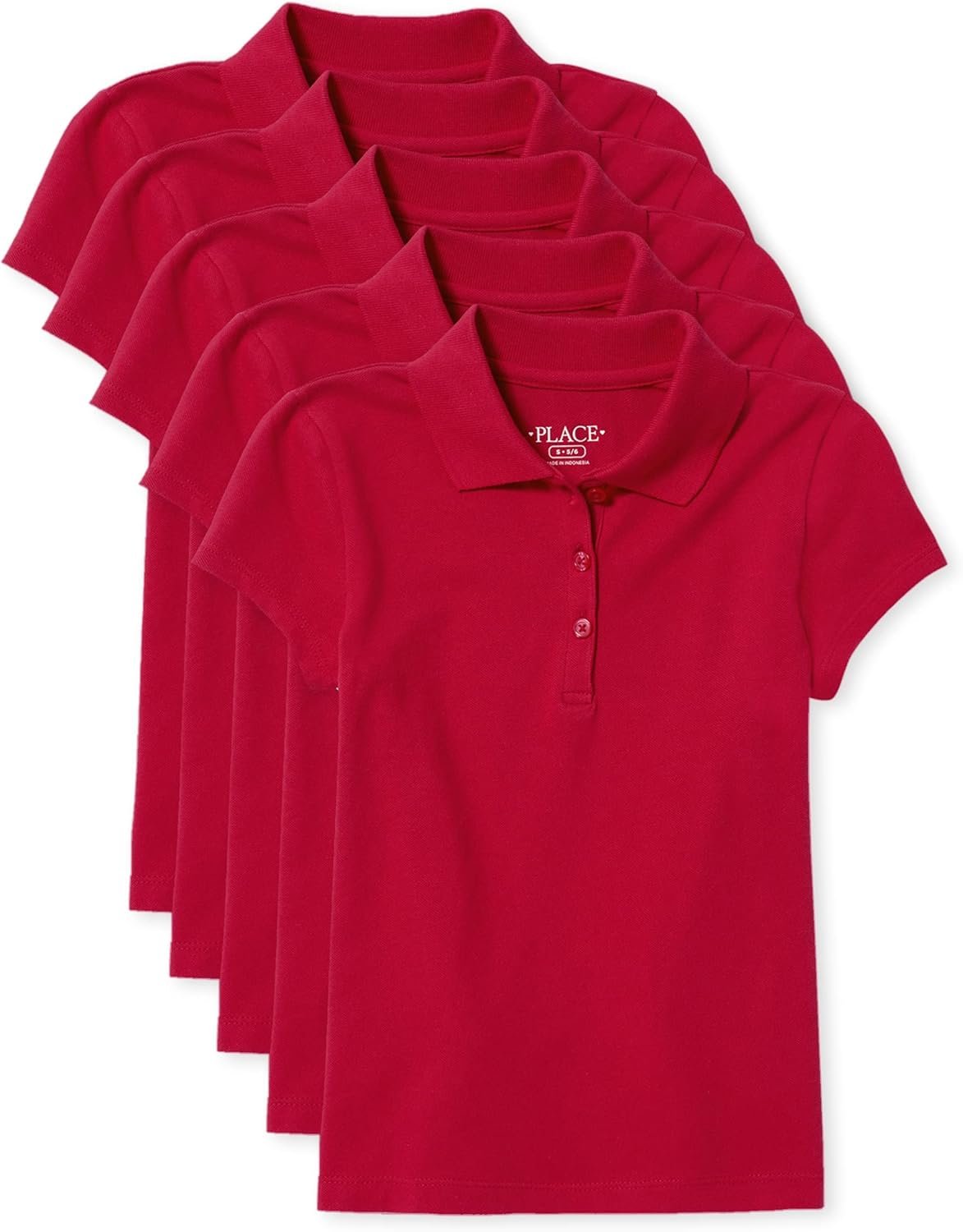 71n-f2YHiuL._AC_SL1500_.jpg The Children’s Place Multipack Short Sleeve Pique Polo - Image 1