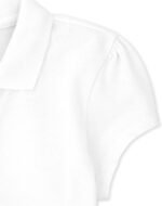 The Children's Place Girls' Short Sleeve Ruffle Pique Polo - Image 3