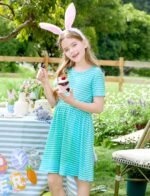 PATPAT Toddler Girl Floral Skater Multipack Dresses 3-Pack Polka Dots Short Sleeve Priness A-line Dress - Image 7