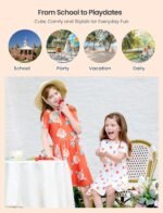 PATPAT Toddler Girl Floral Skater Multipack Dresses 3-Pack Polka Dots Short Sleeve Priness A-line Dress - Image 5