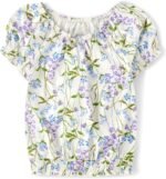The Children's Place Girls' Smocked Short Sleeve Tops