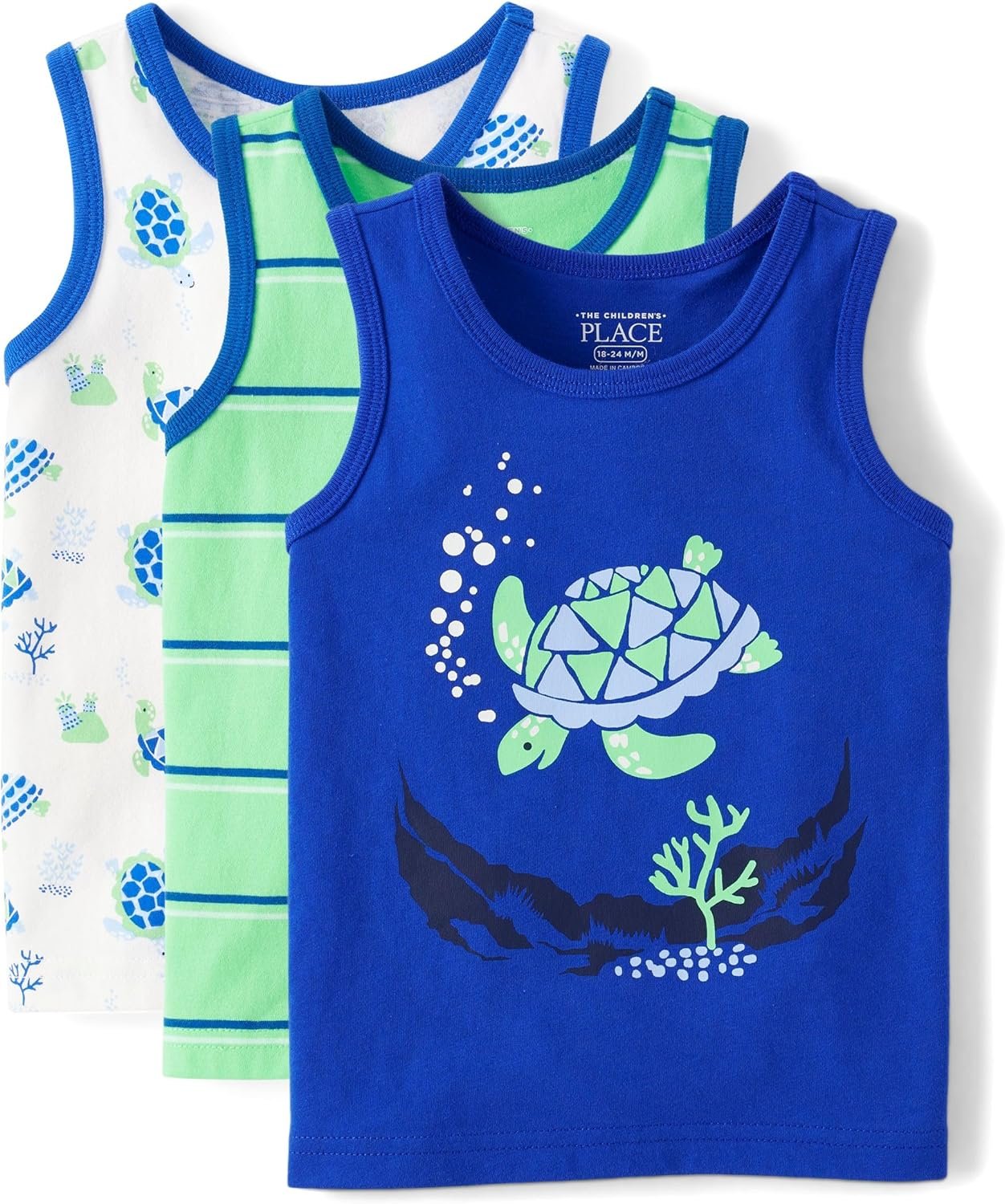 91Fn766pszL._AC_SL1500_.jpg The Children's Place Boys' and Toddler Assorted Tank Top - Image 1