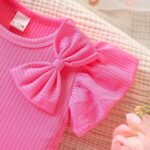 Toddler Baby Girls Clothes Cute Cap Sleeve T-Shirt + Floral Printed 2pcs Summer Shorts Set For Girls - Image 3