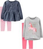 Simple Joys by Carter's girls 4-piece Playwear Set